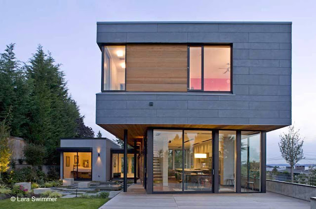 Casa familiar de dos plantas Residencia contemporánea de dos plantas en Estados Unidos