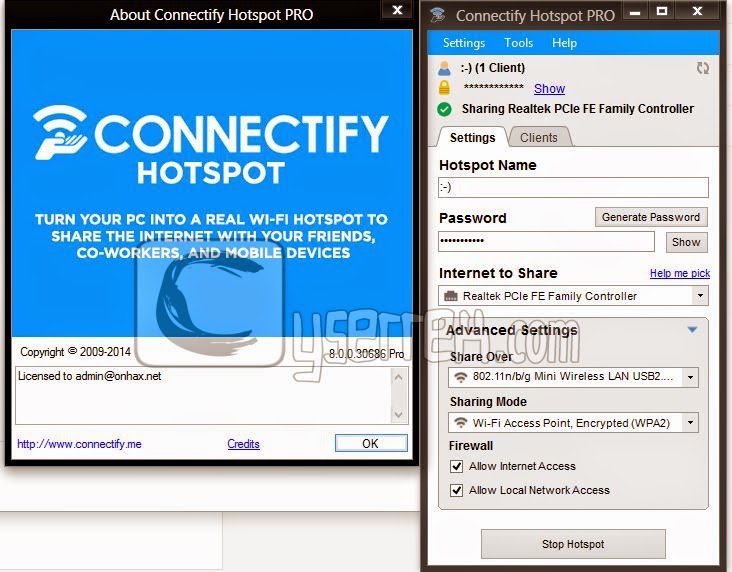 Connectify Hotspot Pro Dispatch Pro 8.0.0.30686