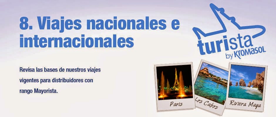 Viajes Nacionales e Internacionales. Kromasol te paga tus Vacaciones...