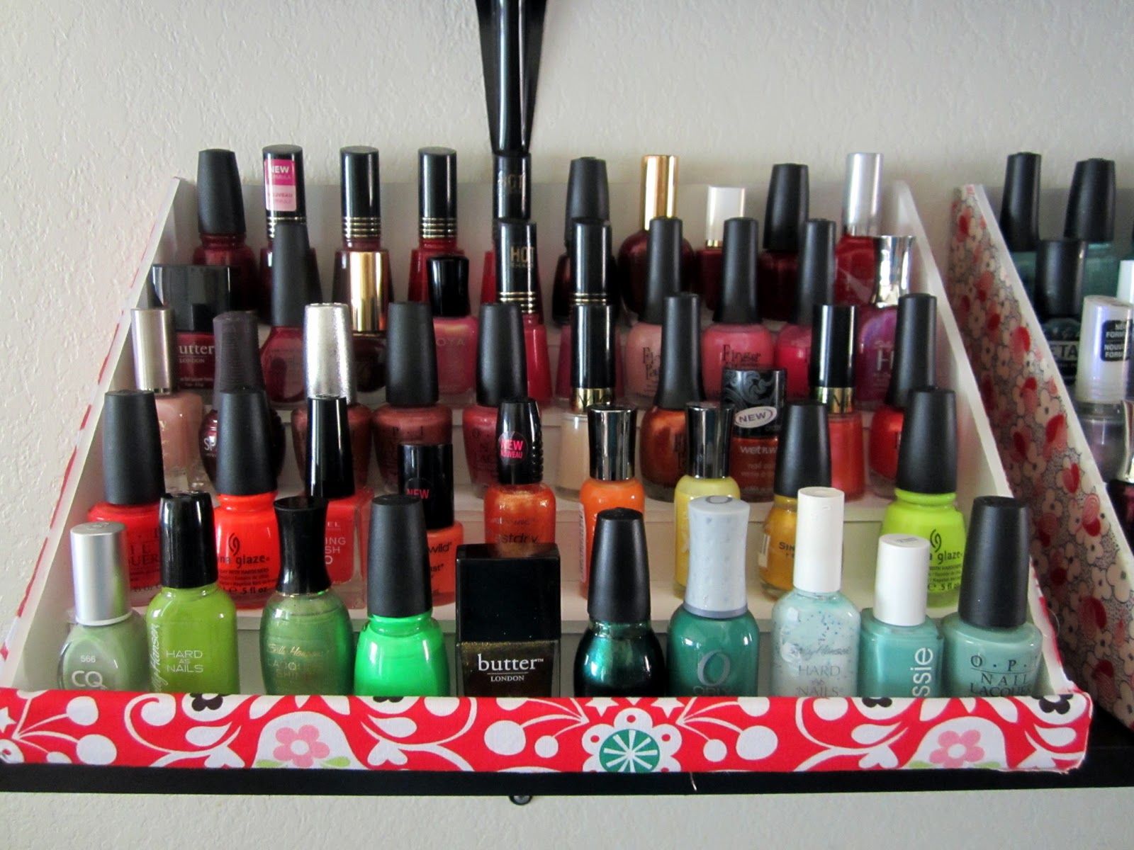 Maiya knits. Mayhem ensues. Make Your Own Nail Polish Rack
