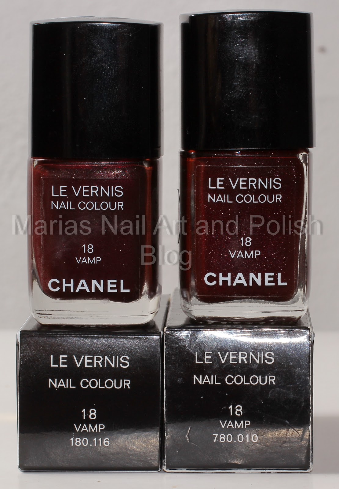 Marias Nail Art and Polish Blog: Chanel Rouge Noir 18 - Vamp 18, 5 x 18,  The Vamp Triology, comparisons and much more