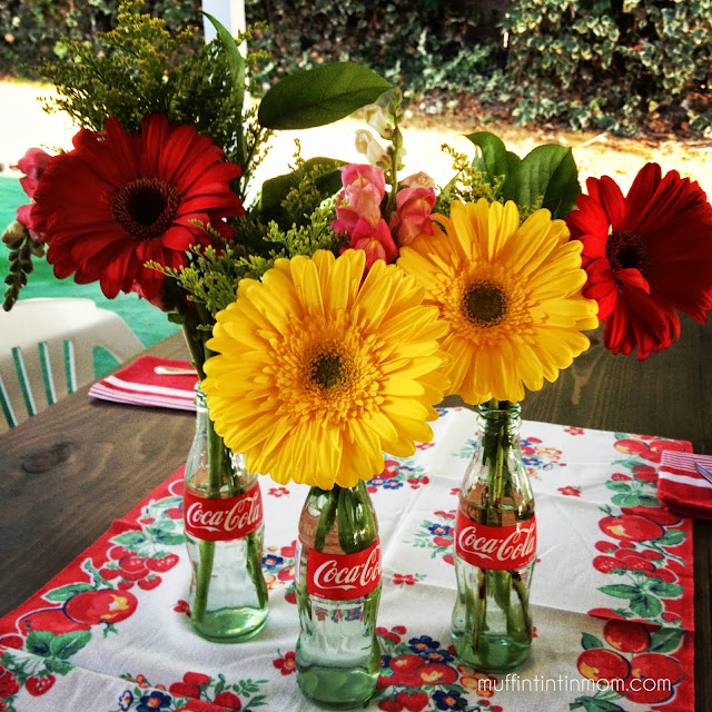 Be Brave, Keep Going Fresh Fun Vintage Coke Bottle Table Centerpices