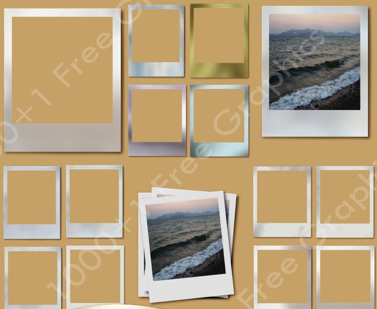 1000+1 FREE GRAPHICS : 14 Polaroid Photo Frames in PNG transparent