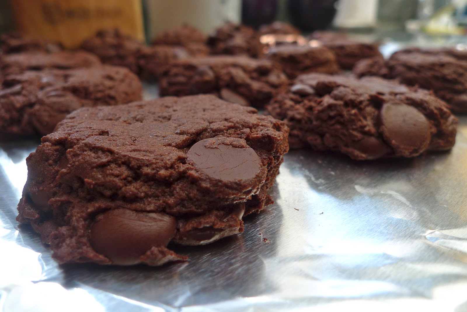 siriously delicious Chocolate Chocolate Chip Pudding Cookies