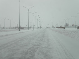 Astana Road in snow