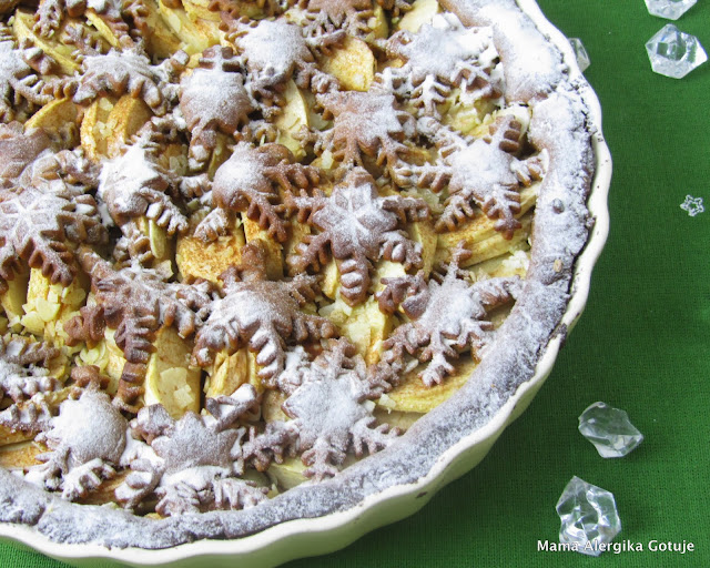 Szarlotka piernikowa bez mleka bez jajek bez cukru wegańska