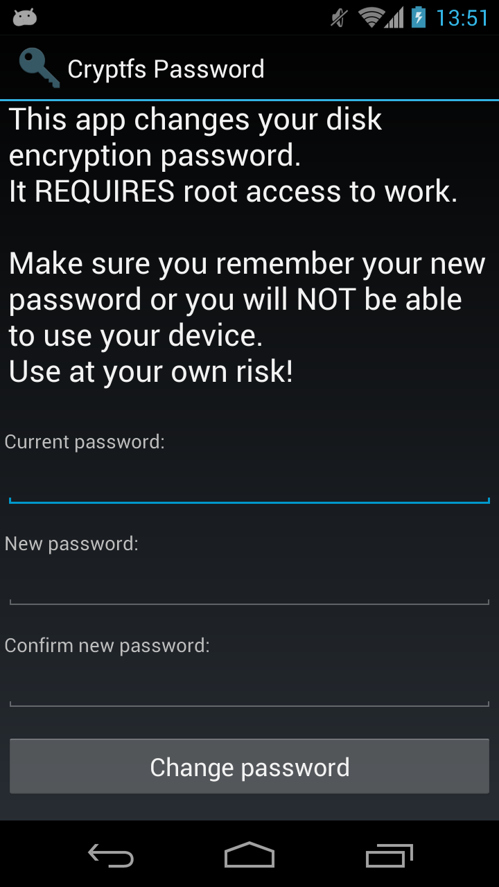 Phone Android Phone Password changing androids disk encryption password android explorations the password