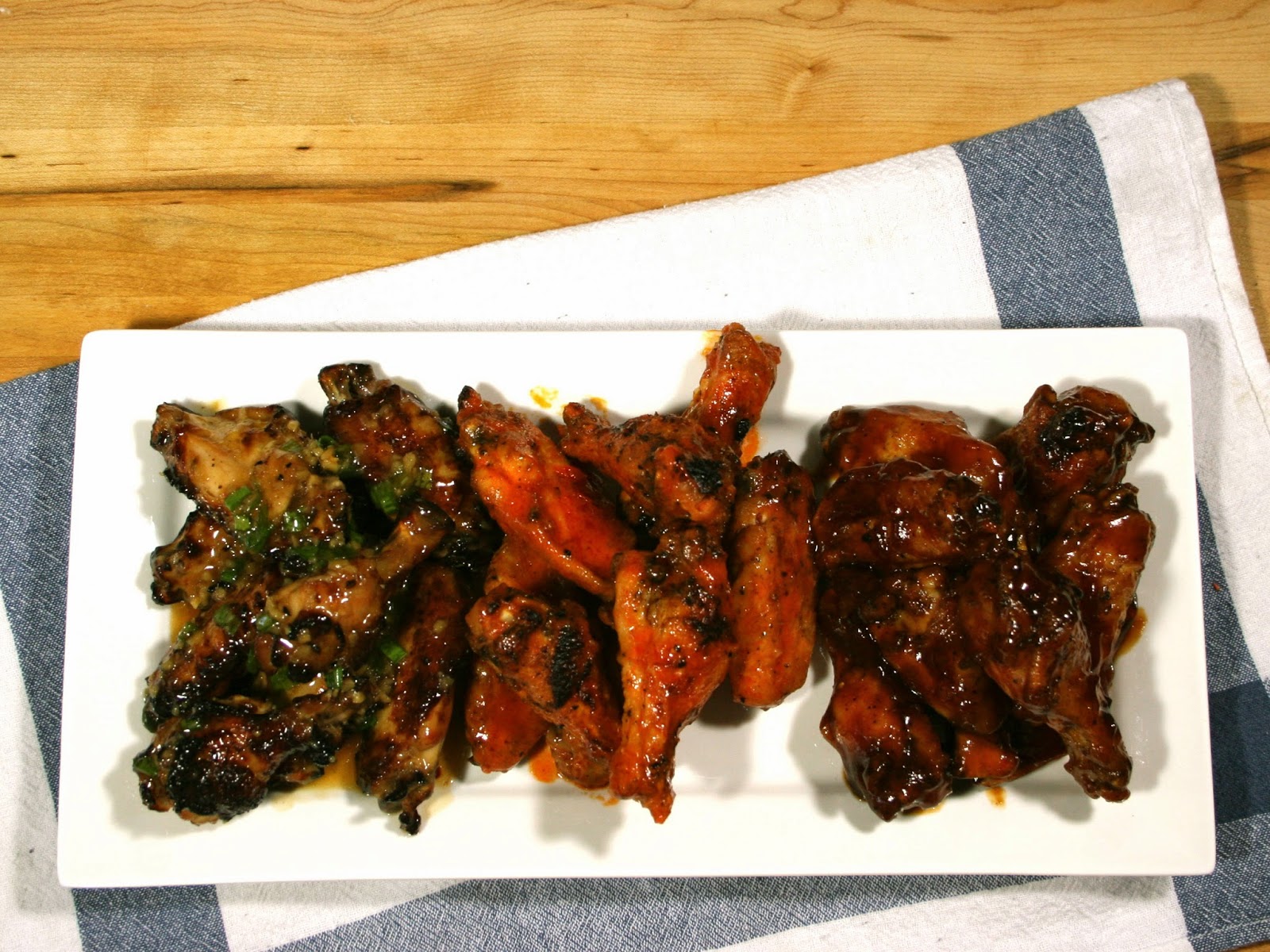 Just A Darling Life Wings 3 Ways Spicy Asian Ginger, Buffalo, and