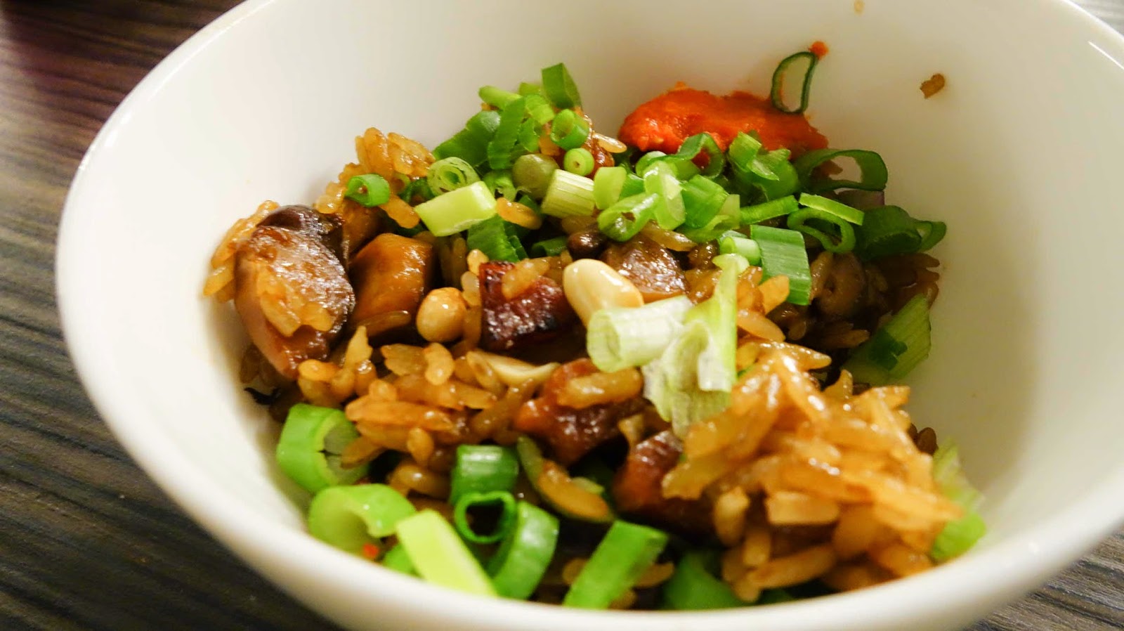 Steamed Glutinous Rice with Dried Shrimps, Chinese Sausage and