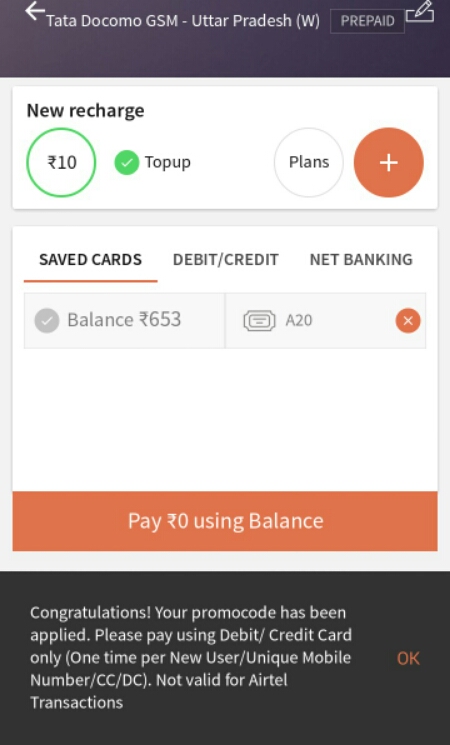 Freecharge coupons for today all user