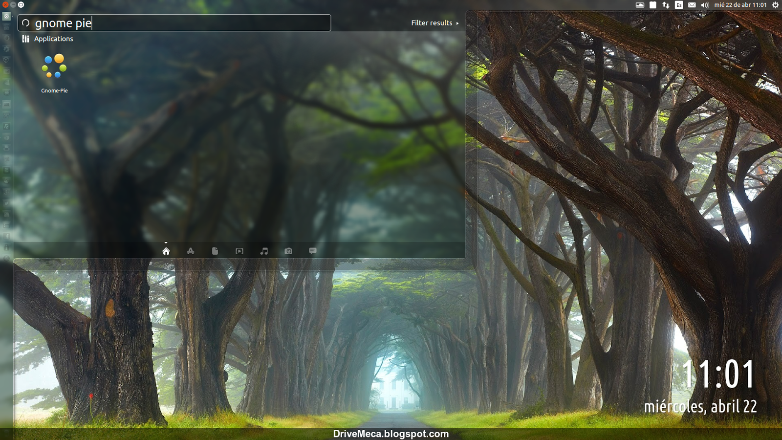 DriveMeca instalando Gnome Pie paso a paso