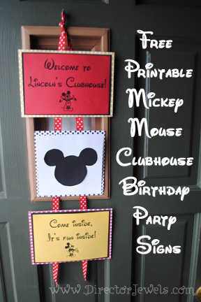 Director Jewels: Mickey Mouse Clubhouse Birthday Party Decorations: Free  Printable Sign