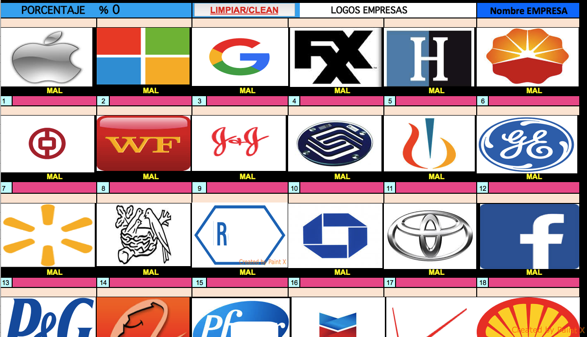 EXCEL QUIZ JUEGOS NONINAIZ GRATIS THE MOST IMPORTANT COMPANIES LOGOS