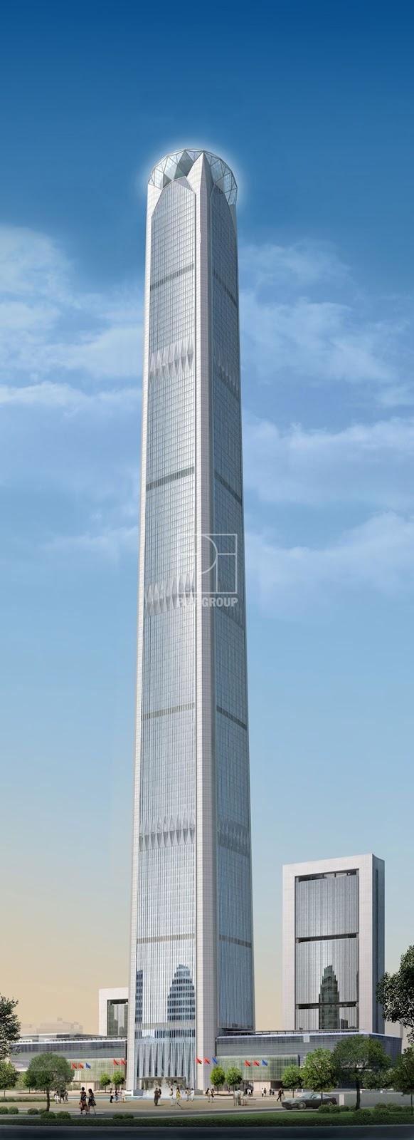 Tianjin 117 Tower (Goldin Finance 117) by P&T Group Rendering of Tianjin 117 Tower (Goldin Finance 117) by P&T Group