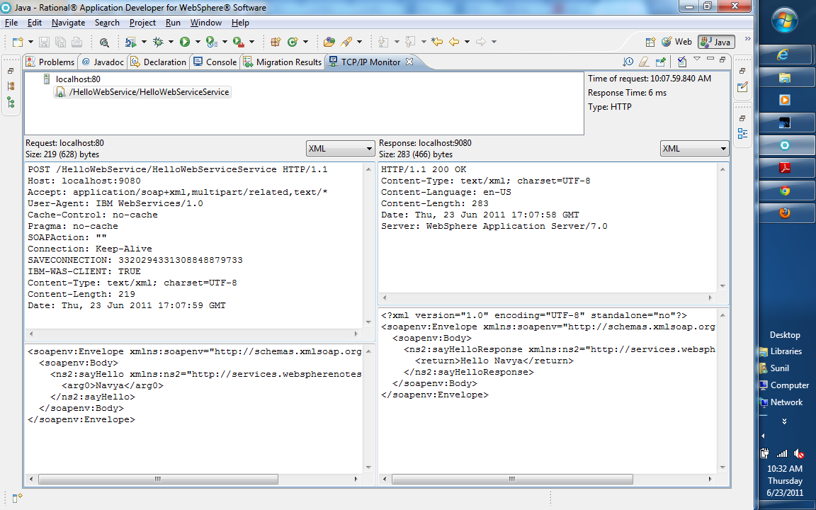 Sunil's Notes How to use TCP/IP monitor for web service
