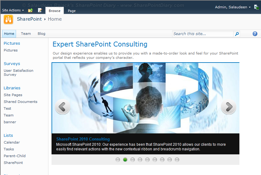 SharePoint Developers Log JQuery Rotator