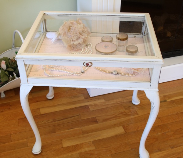 The Polka Dot Closet Transforming A Display Case End Table