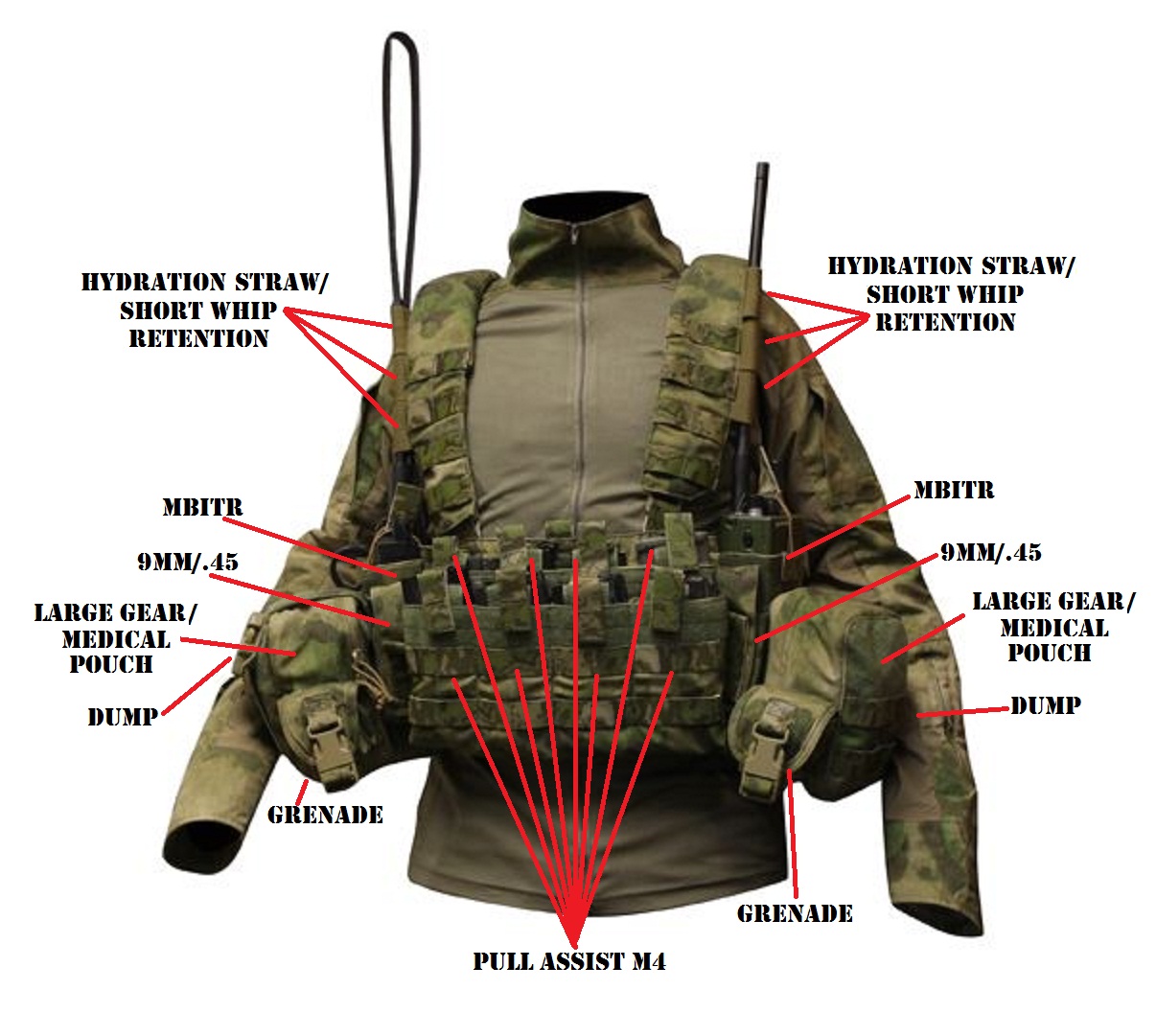 OPS ENHANCED COMBAT CHEST RIG IN ATACS FG OPS ENHANCED COMBAT CHEST RIG