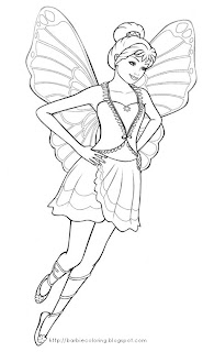 Barbie Fairies Coloring Pages