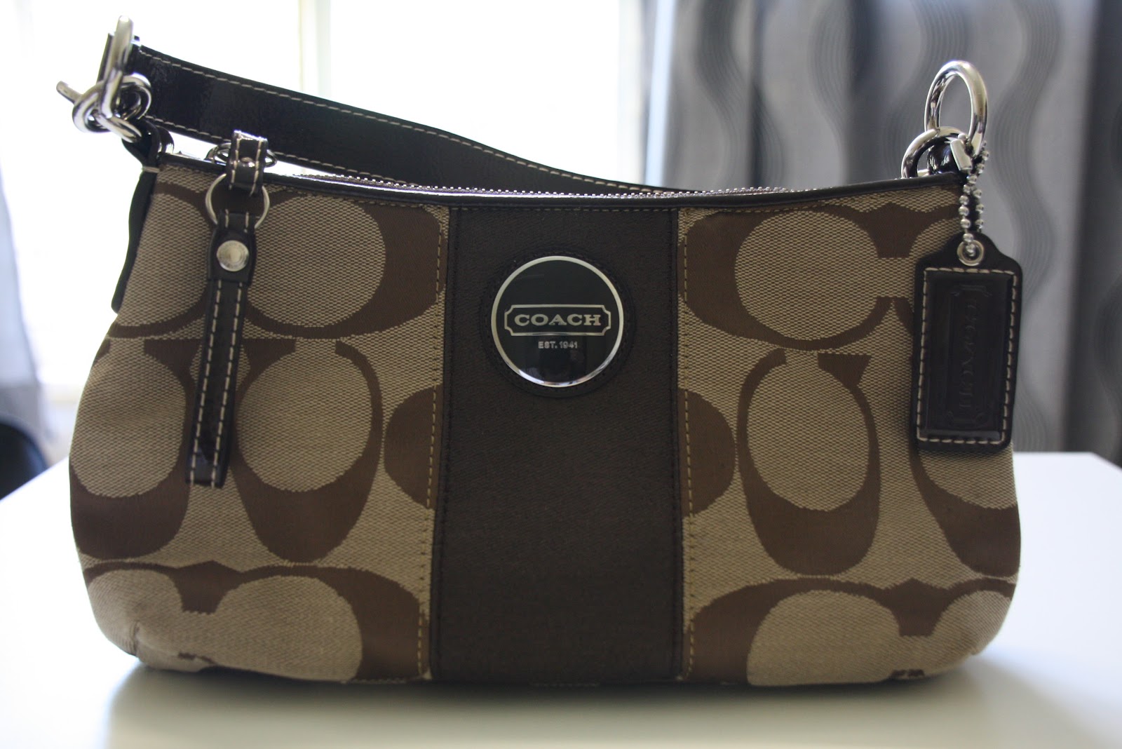 Online Village Coach Handbag Logo Brown (SOLD)