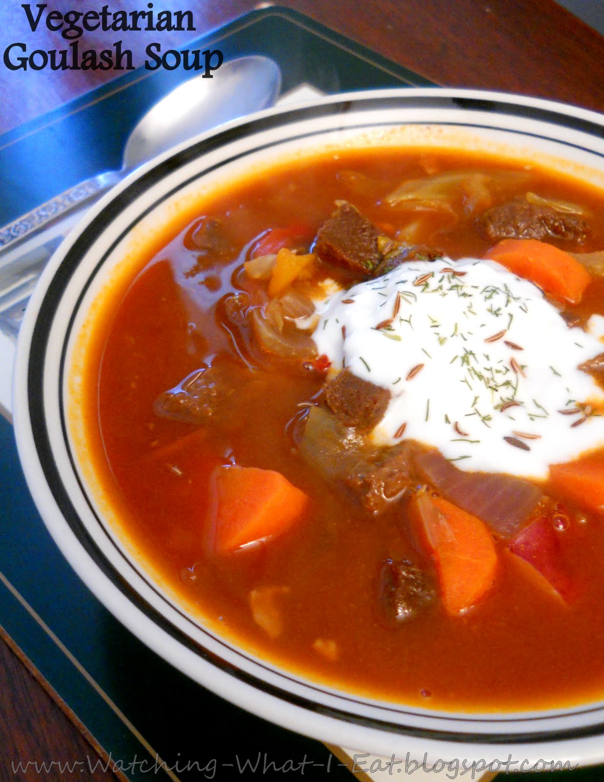 Watching What I Eat Vegetarian Goulash Soup Meatless Monday