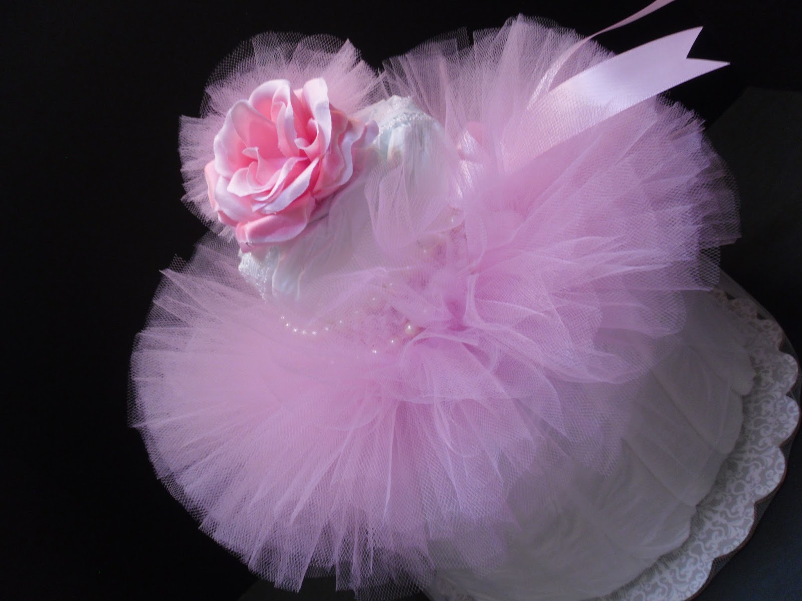 Victoria Rose Diaper Cake Baby Shower Centerpiece ...