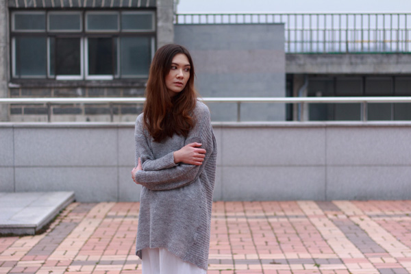 only sweater, asos, layering tips, over the knee boots, grey knit, winter fashion, korean style