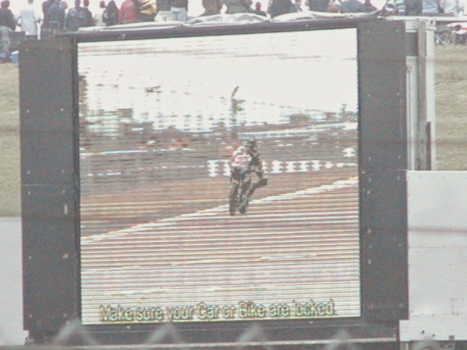 pantalla en el circuito de Donington Park