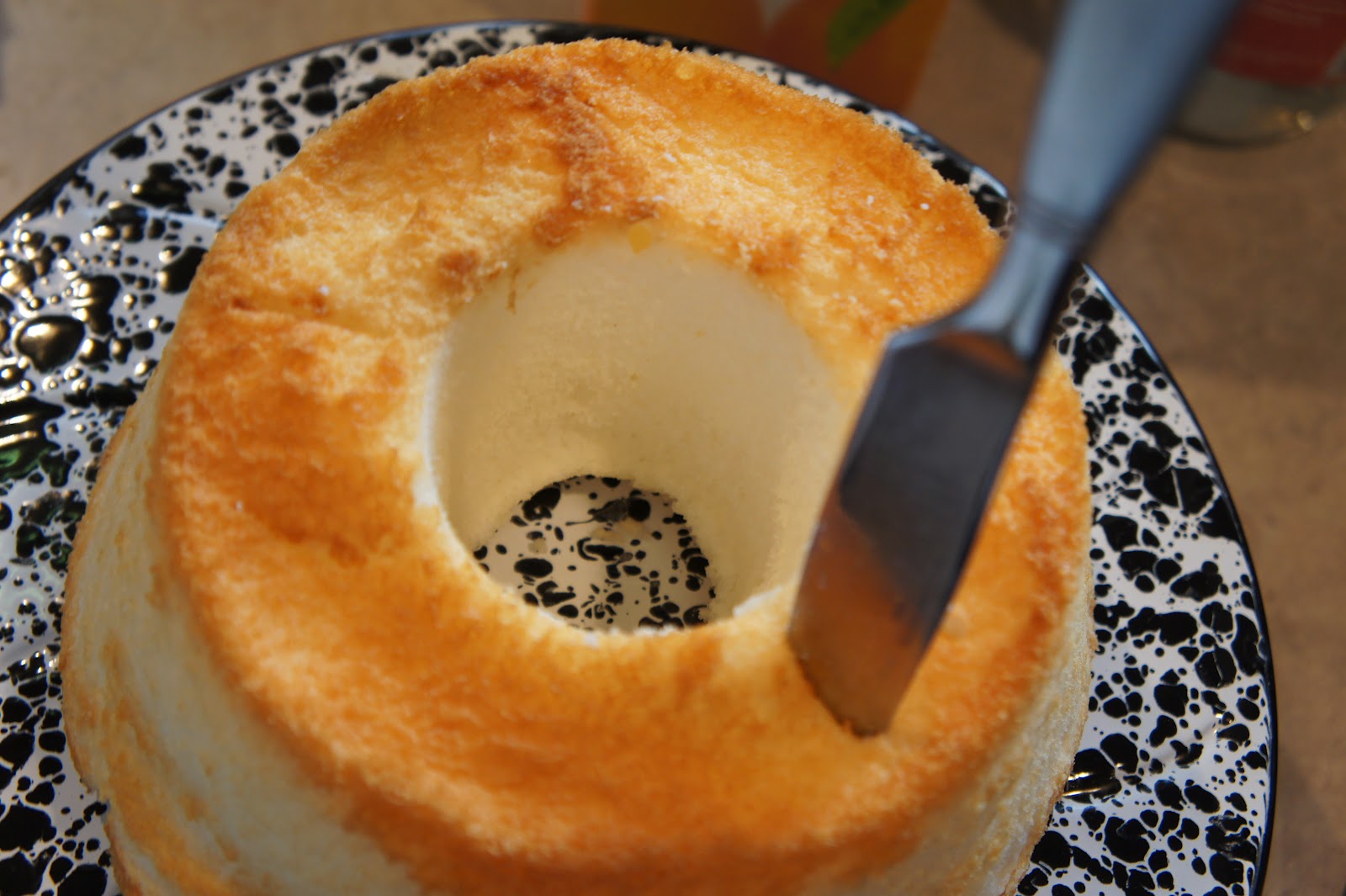 Blue Skies and Apple Pies Quick and Easy Recipe Glazed Angel Food Cake.