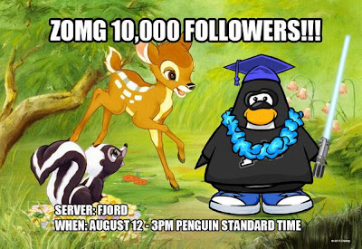 Polo Field 10,000 Twitter Followers Party on Club Penguin! (Details)