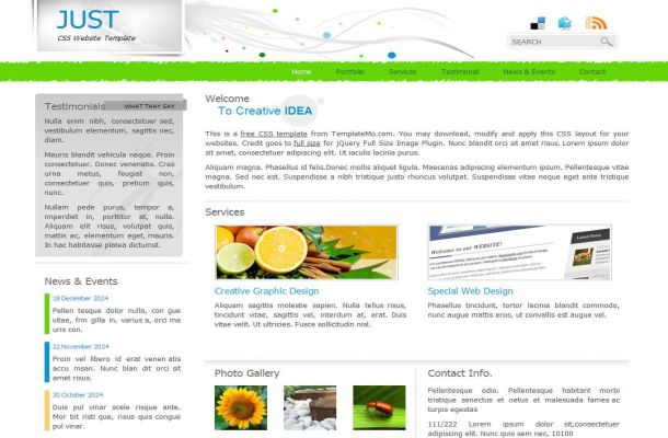Free CSS Abstract Green Business Website Template