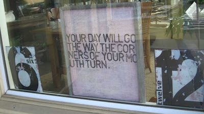 Sign in a store window