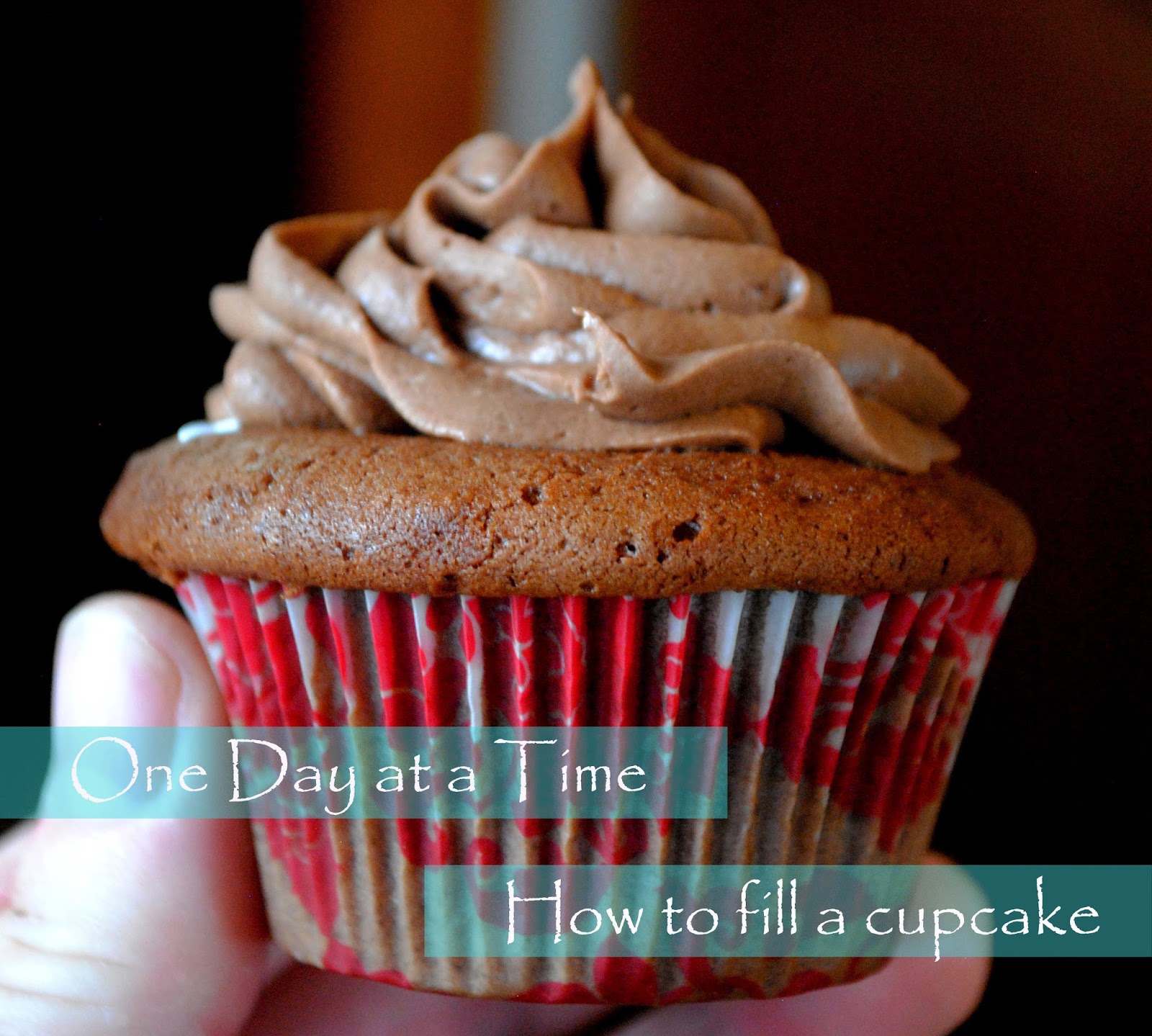 One Day at a Time How to fill a cupcake