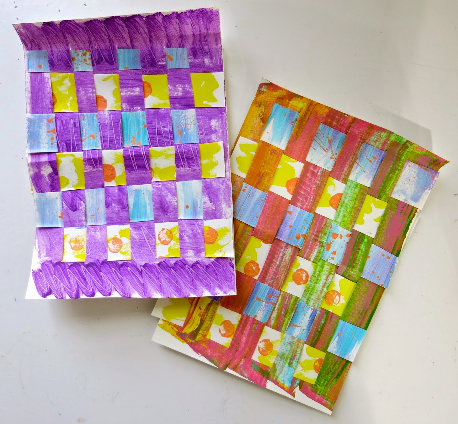 Cassie Stephens In the Art Room Paper Loom Weaving