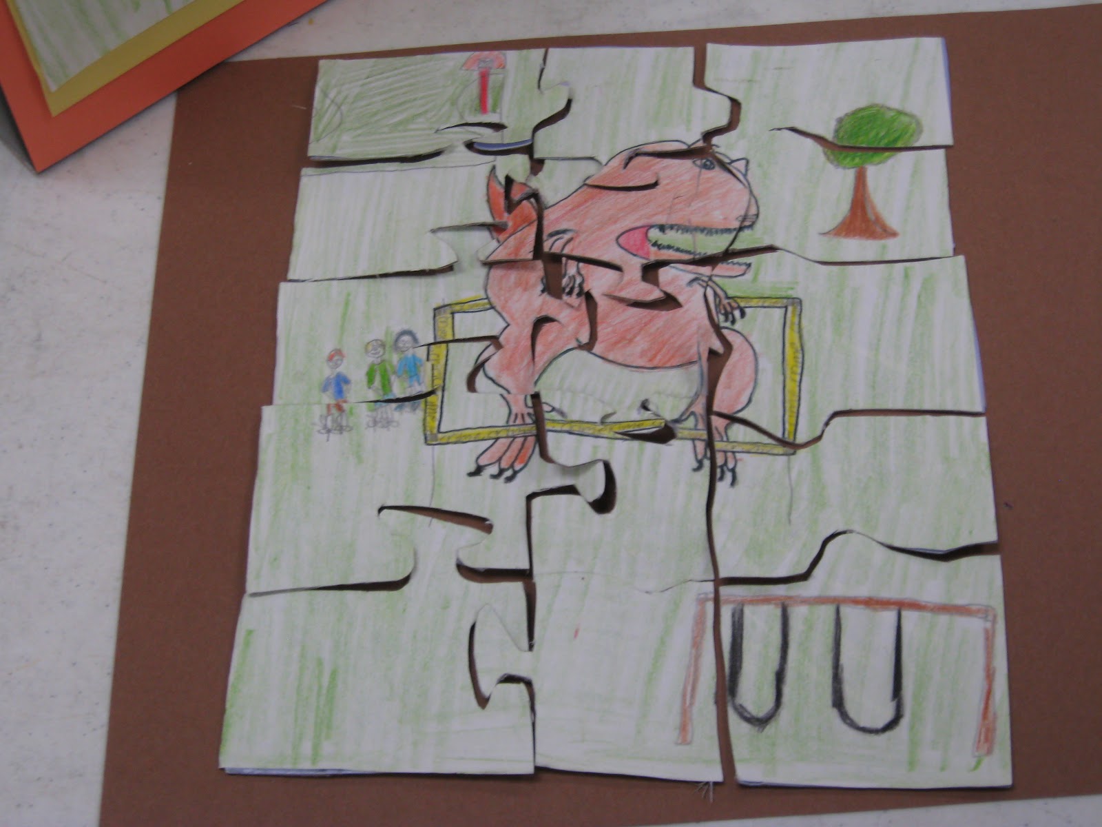 Mystery puzzle piece book report