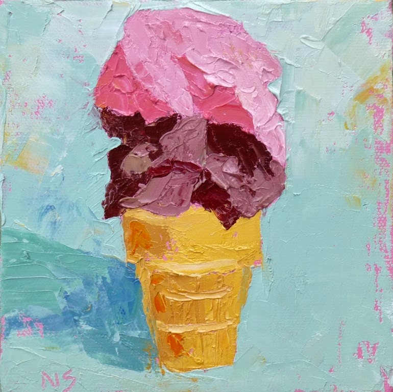 Nancy Standlee Fine Art Ice Cream And Double Dip Oil Painting