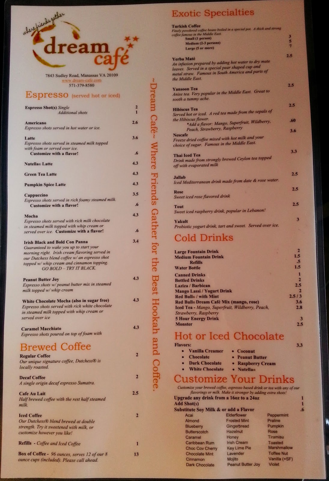 Dream Cafe Manassas Va Hours Dream Cafe Manassas Va Hours