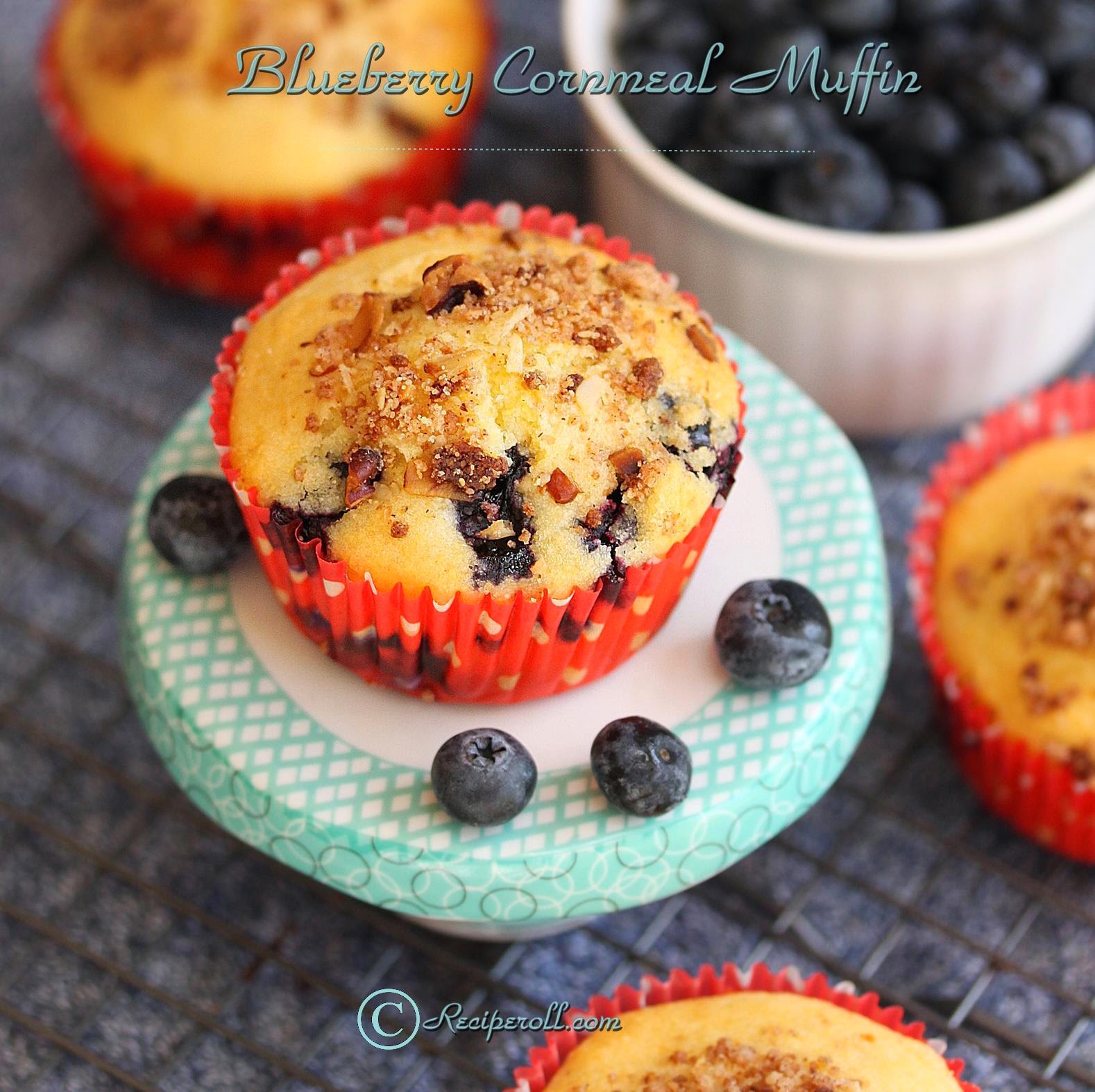 Blueberry Cornmeal Muffin Cornbread Blueberry Muffins