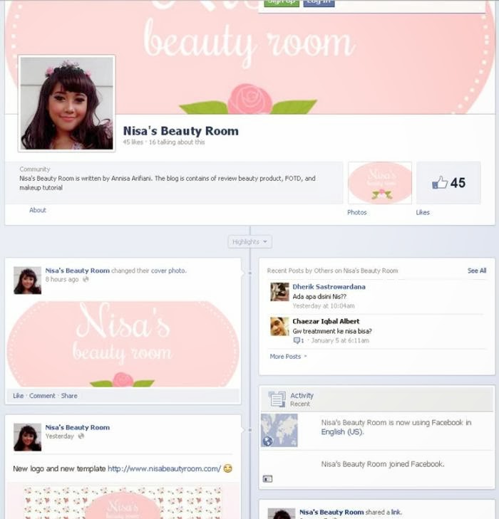 nisabeautyroom facebook fanpage