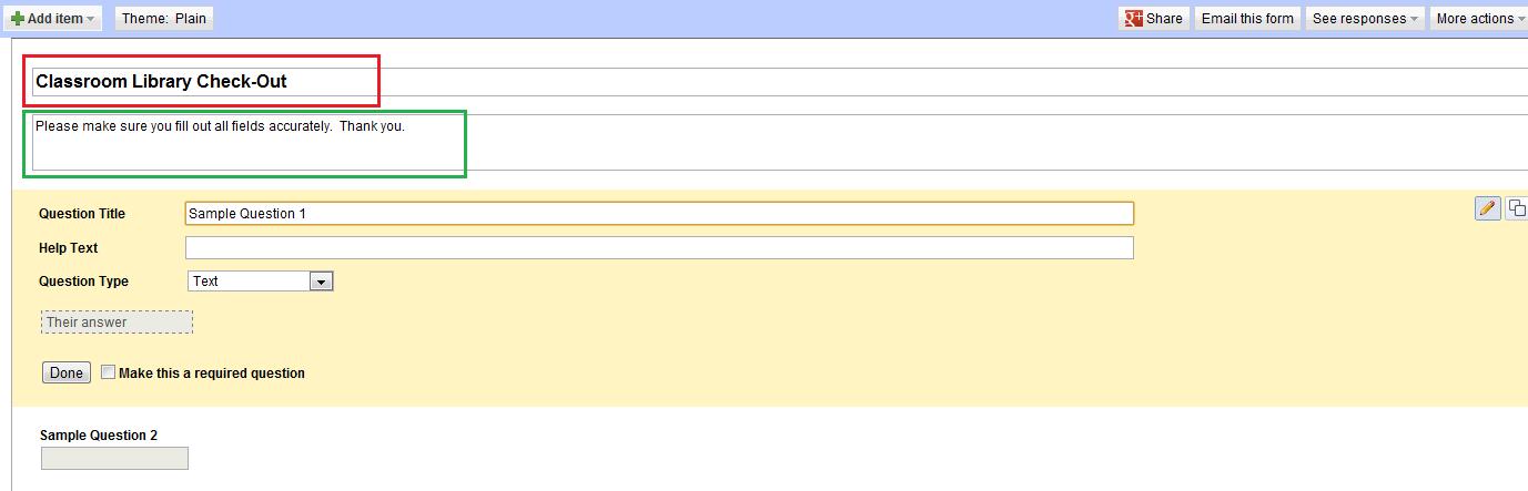 book checkout form