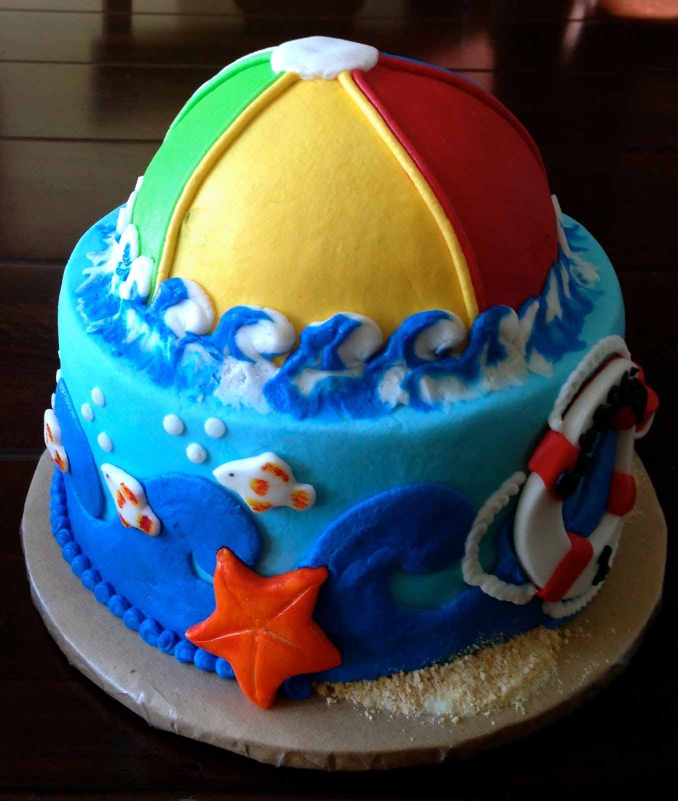 katycakes Beach Ball Themed 1st Birthday and Smash Cake