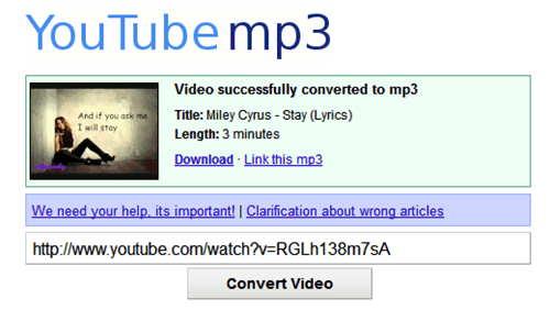This website is really great and in case it is prohibited someday, below I will list more such online websites to convert YouTube to MP3 in cloud.
