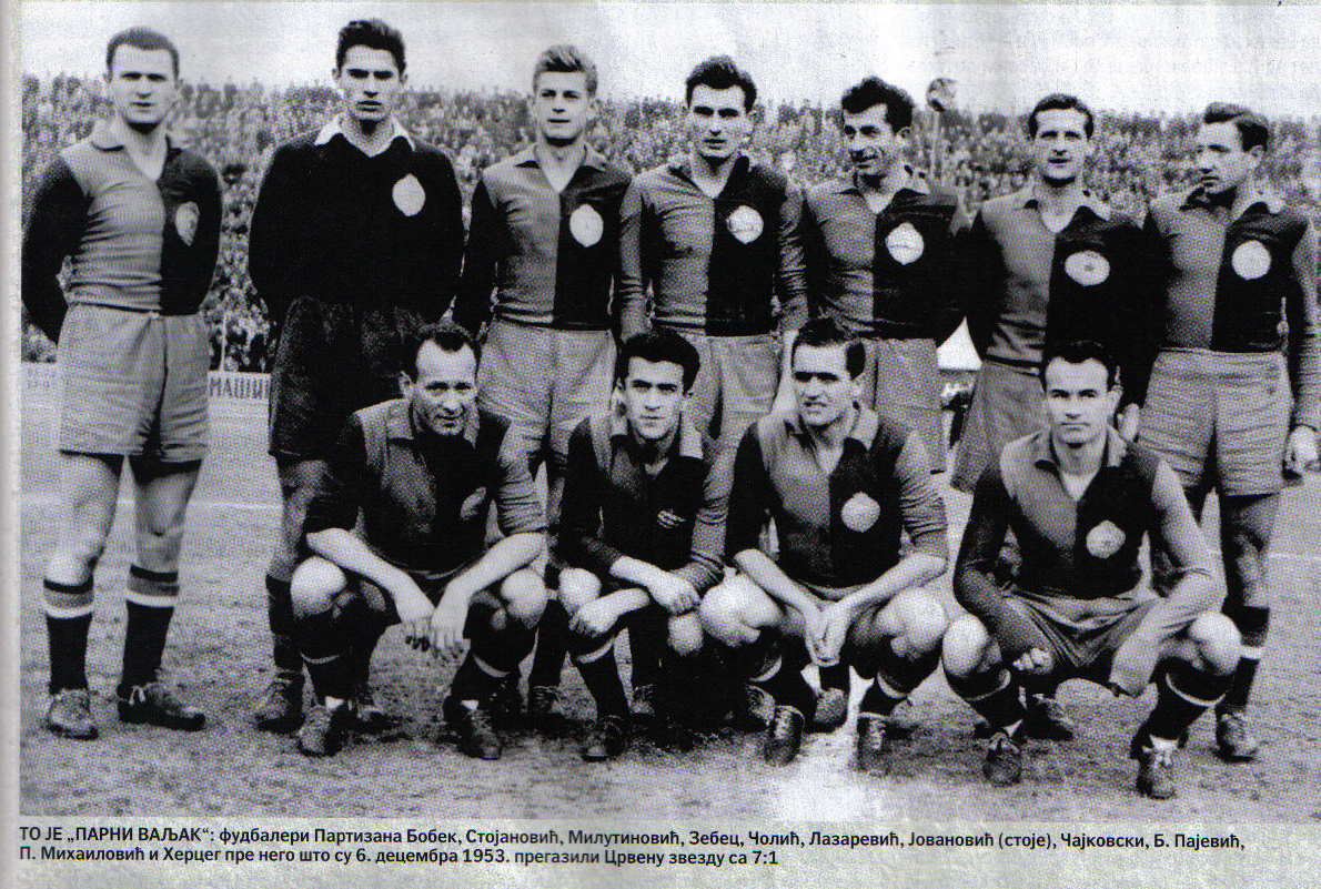 SPORTSKA OPREMA KROZ ISTORIJU  Partizan+1953.