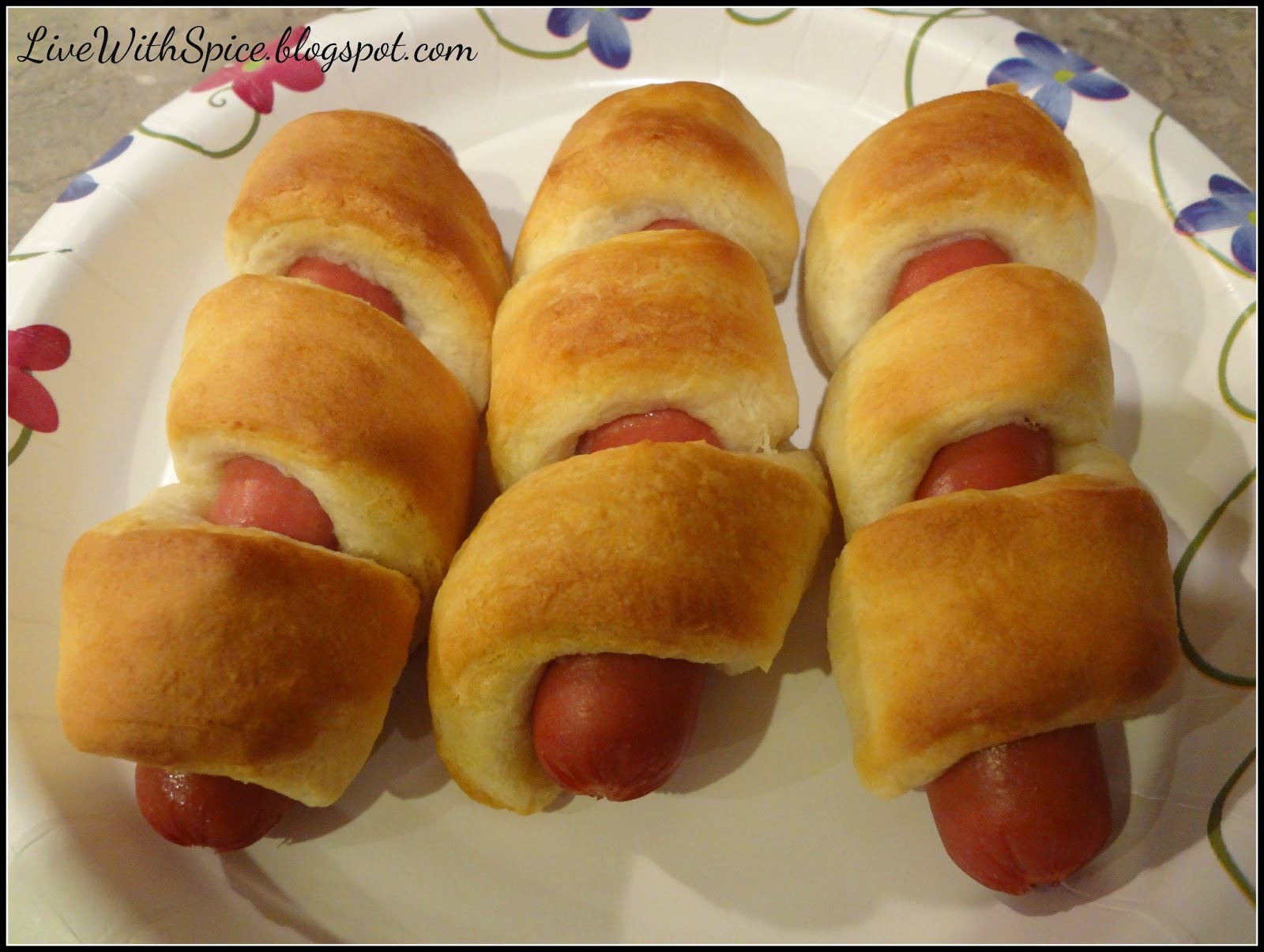 Live With Spice Biscuit Wrapped Hot Dogs wrapped hot dogs