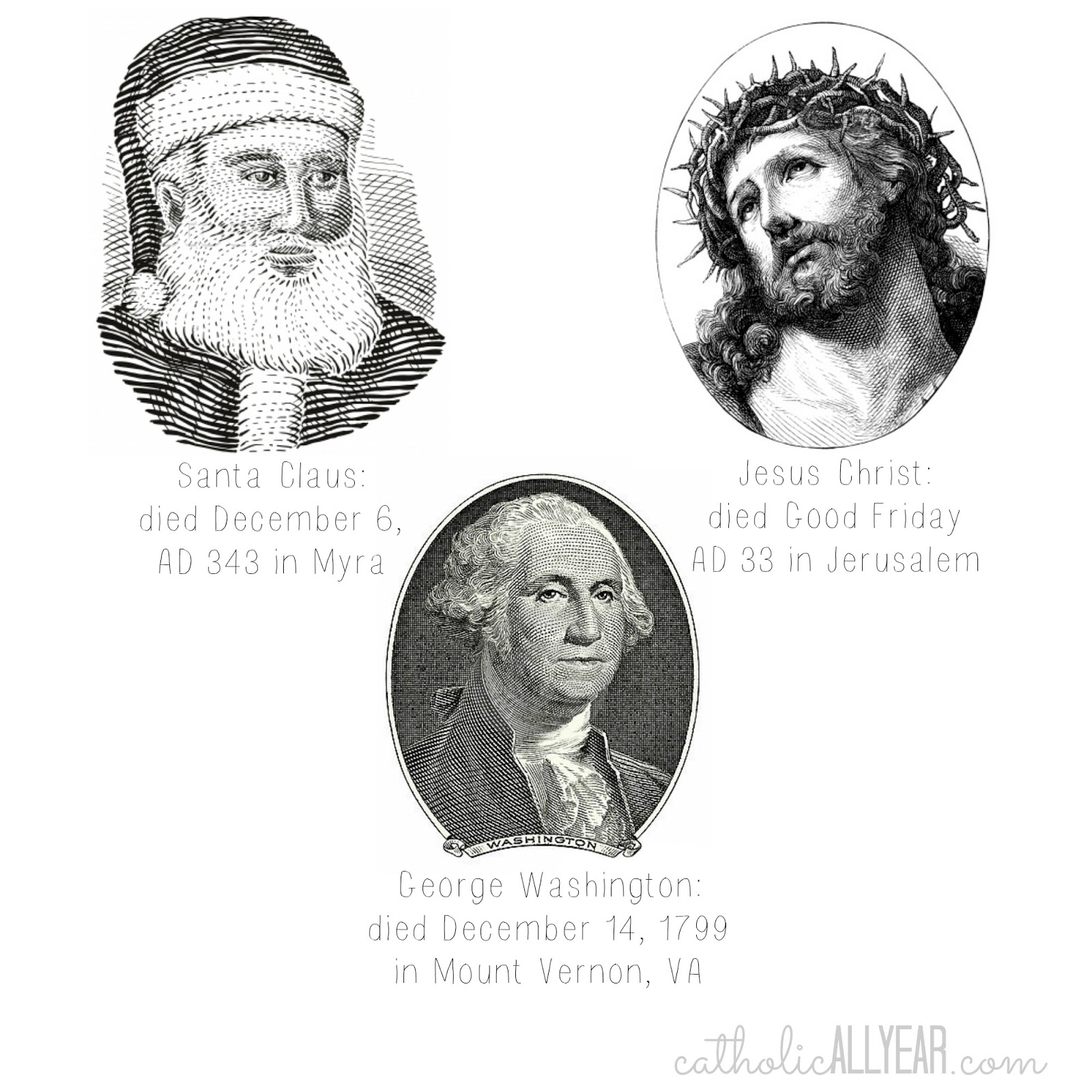not believing in santa claus is like not believing in jesus or george washington at least inasmuch as all three are actual historical persons who - Santa Claus And Jesus 2 not believing in santa claus is like not believing in jesus or george washington at least inasmuch as all three are actual historical persons who - Santa Claus And Jesus 2