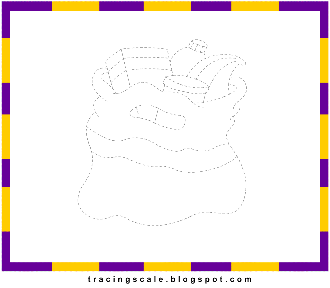 Free Tracing worksheet Printable Bag Tracing