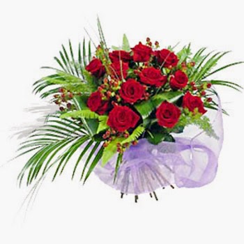 One Dozen Red Roses Wrapped in Paper One Dozen Red Roses Wrapped in Paper