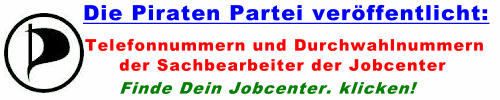 Telefonnummern und Durchwahlnummern der Sachbearbeiter der Jobcenter