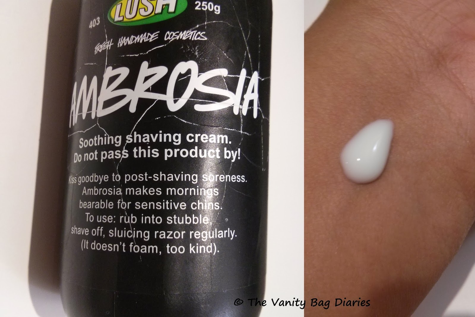 The Vanity Bag Diaries Rave Review LUSH 'Ambrosia' Shaving Cream