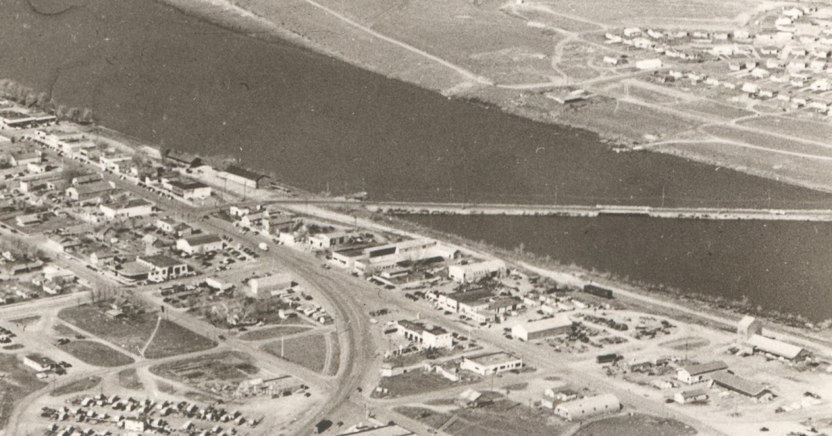 Big Bend Railroad History 1940s Moses Lake Aerial View